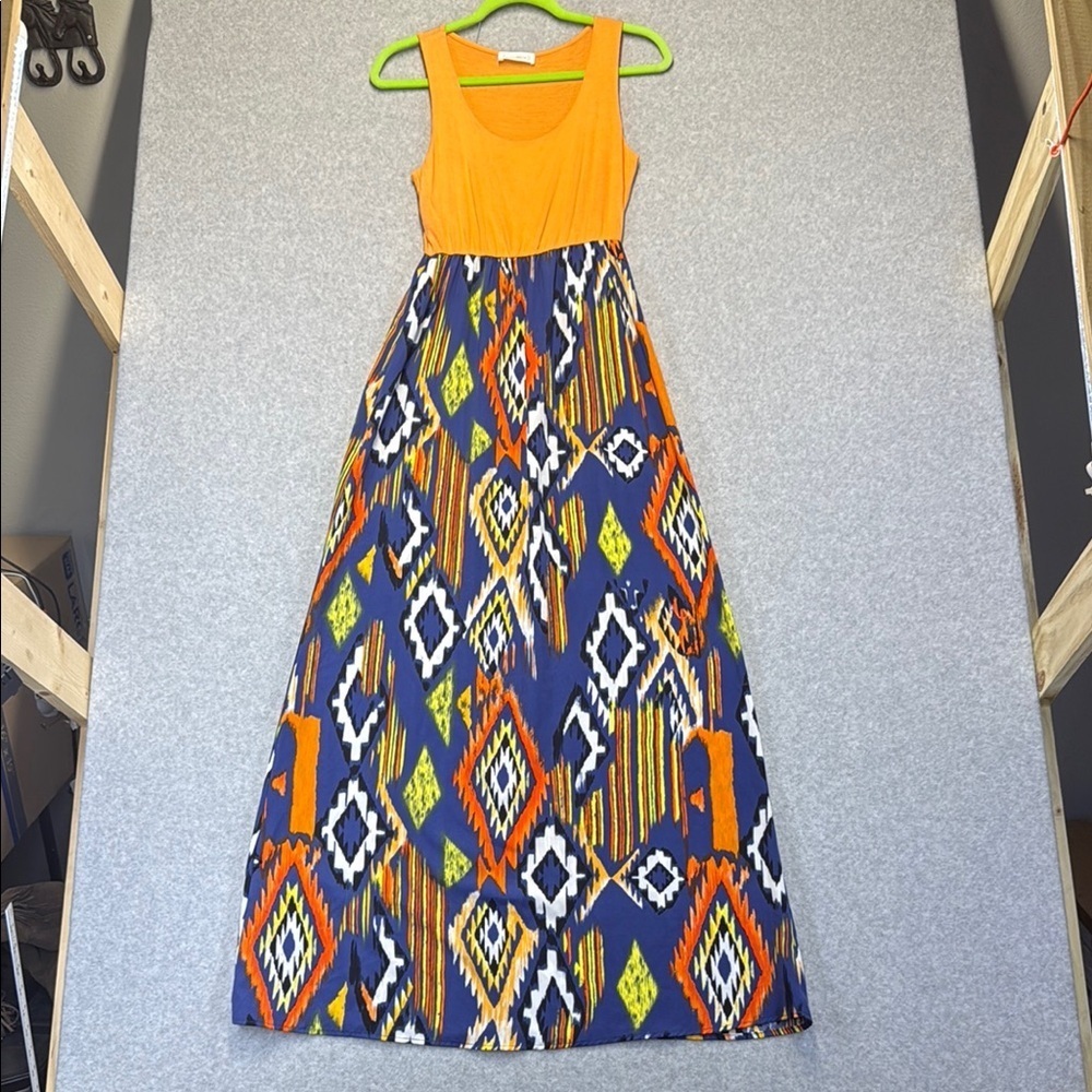Colorful Sleeveless Maxi Dress
